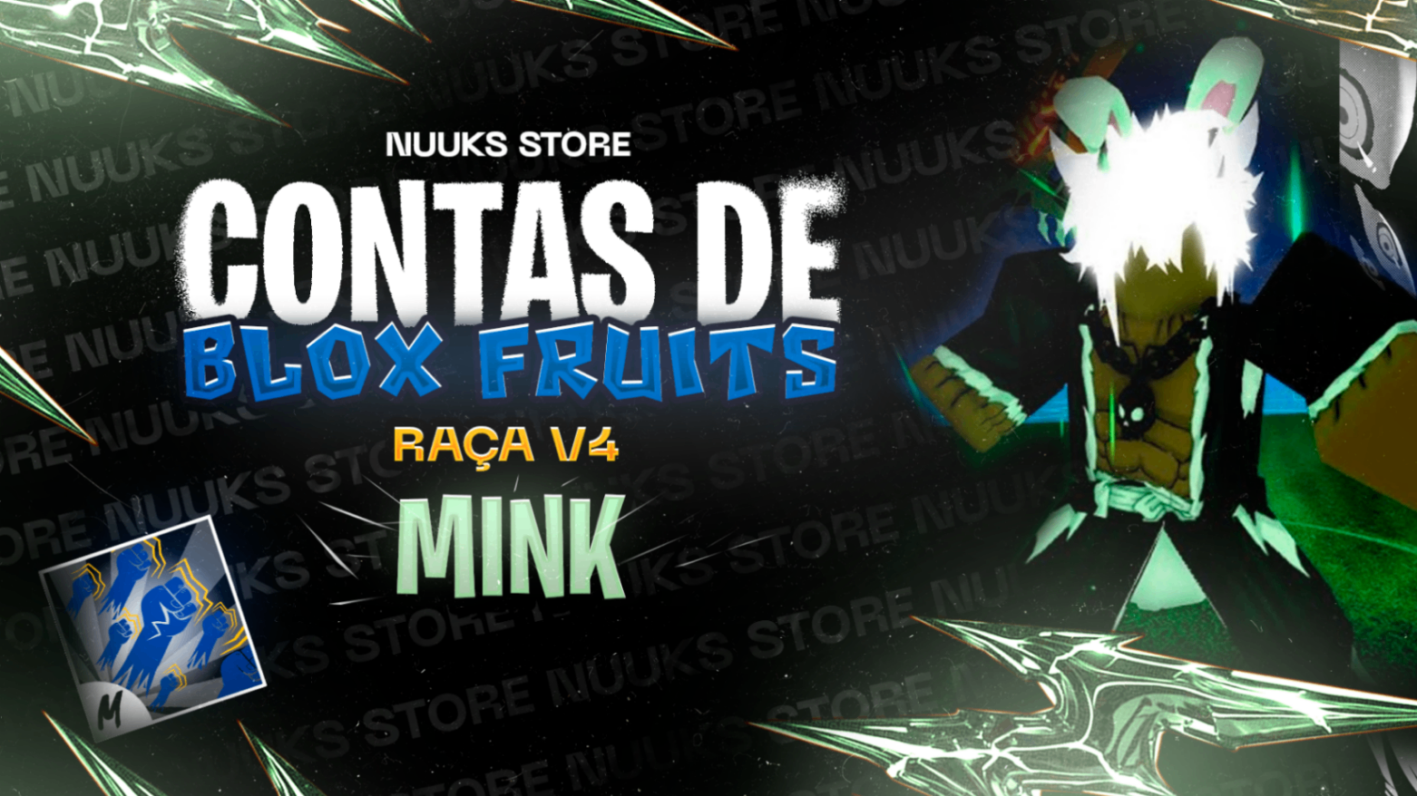 LVL MAX + RAÇA V4 MINK + GODHUMAN + CDK + FRUTAS RANDOM