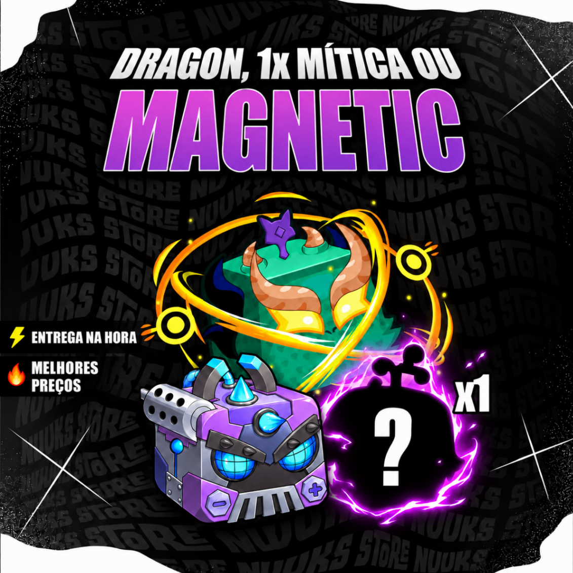 🐲❓🧲 DRAGON 1X MITICA OU MAGNETIC NO INVENTÁRIO 🔥