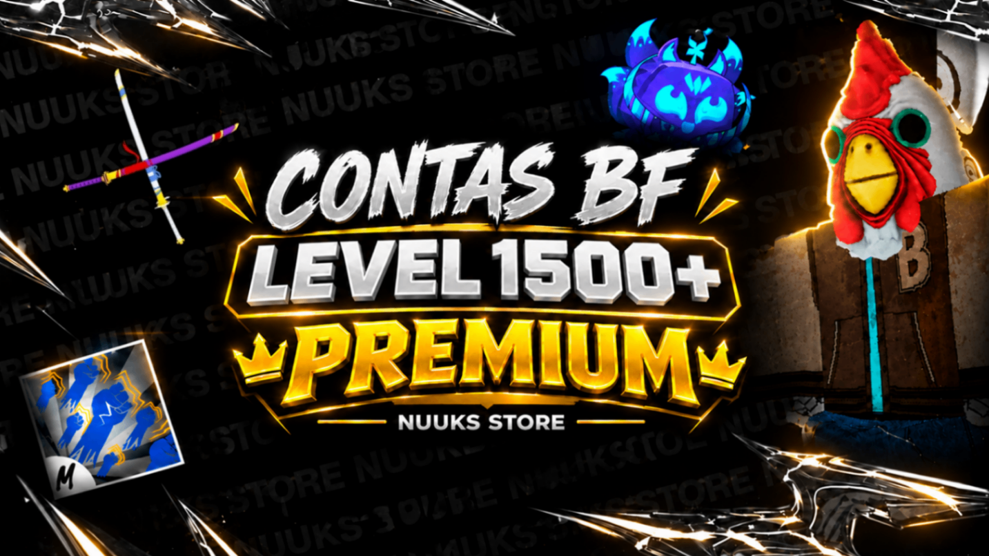 (🔥NOVO)  LVL+1500 + c/PREMIUMS + ITEMS/FRUTAS ✨